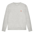 Watermeloen Borduursel Sweater | Grijs gemêleerd