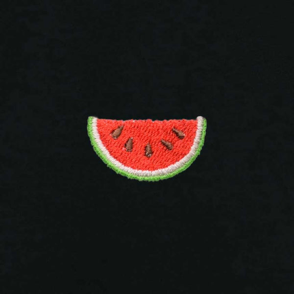 Watermeloen Borduursel T-shirt | Black