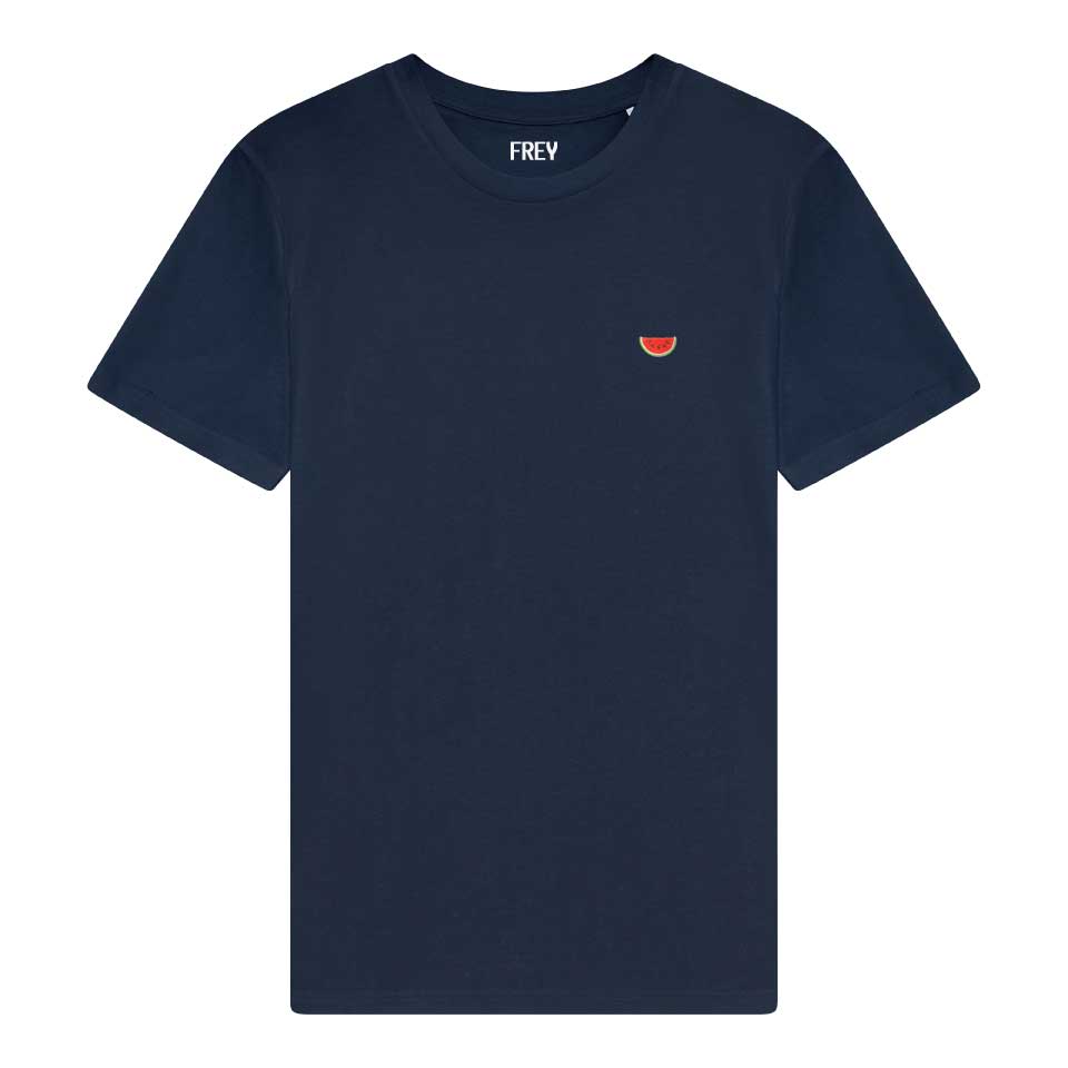 Watermeloen Borduursel T-shirt | Navy