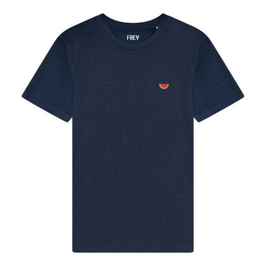 Watermelon Embroidery T-Shirt | Navy