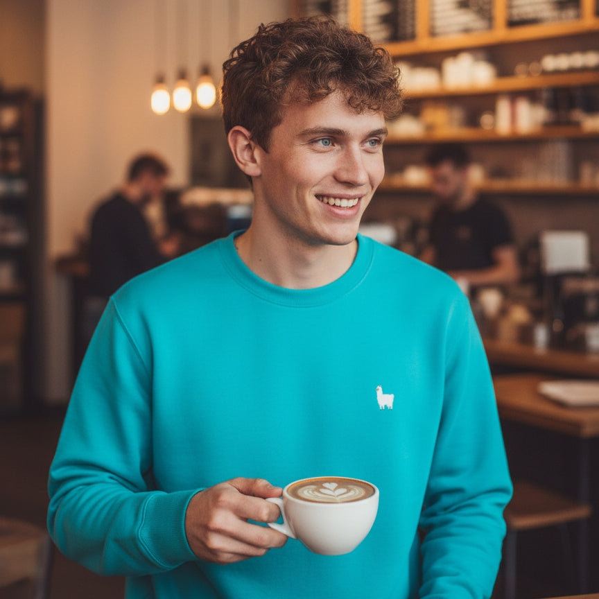 Alpaca Sweater | Pool Blue