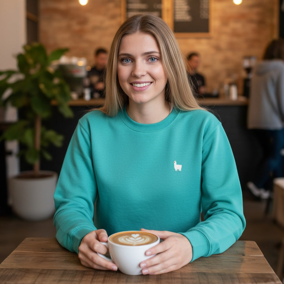 Alpaca Dames Sweater | Pool Blue