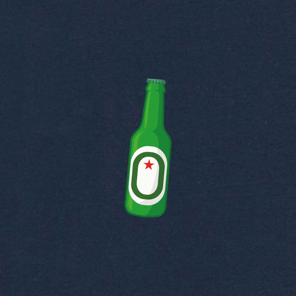 Beer Bottle T-shirt | Navy