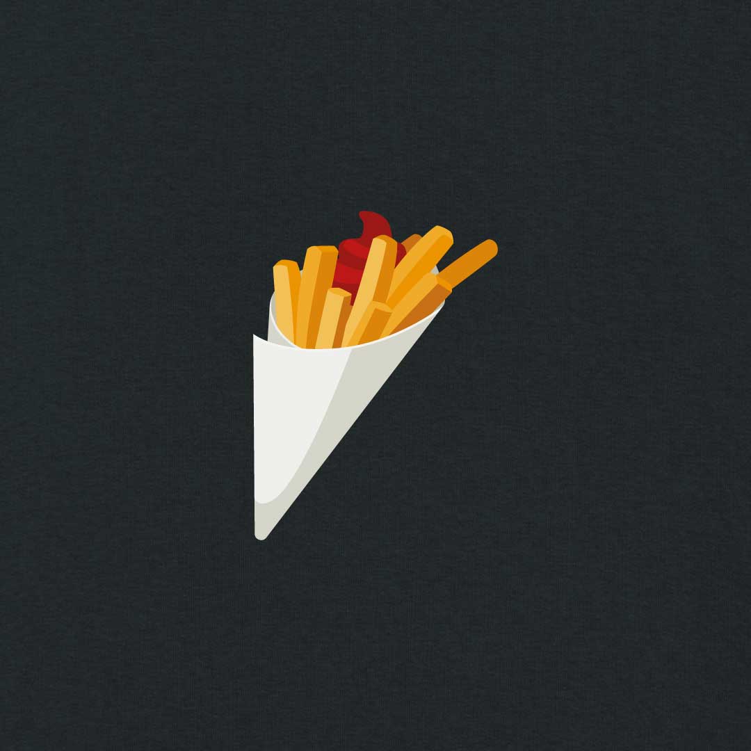 Pommes-Pullover | Schwarz